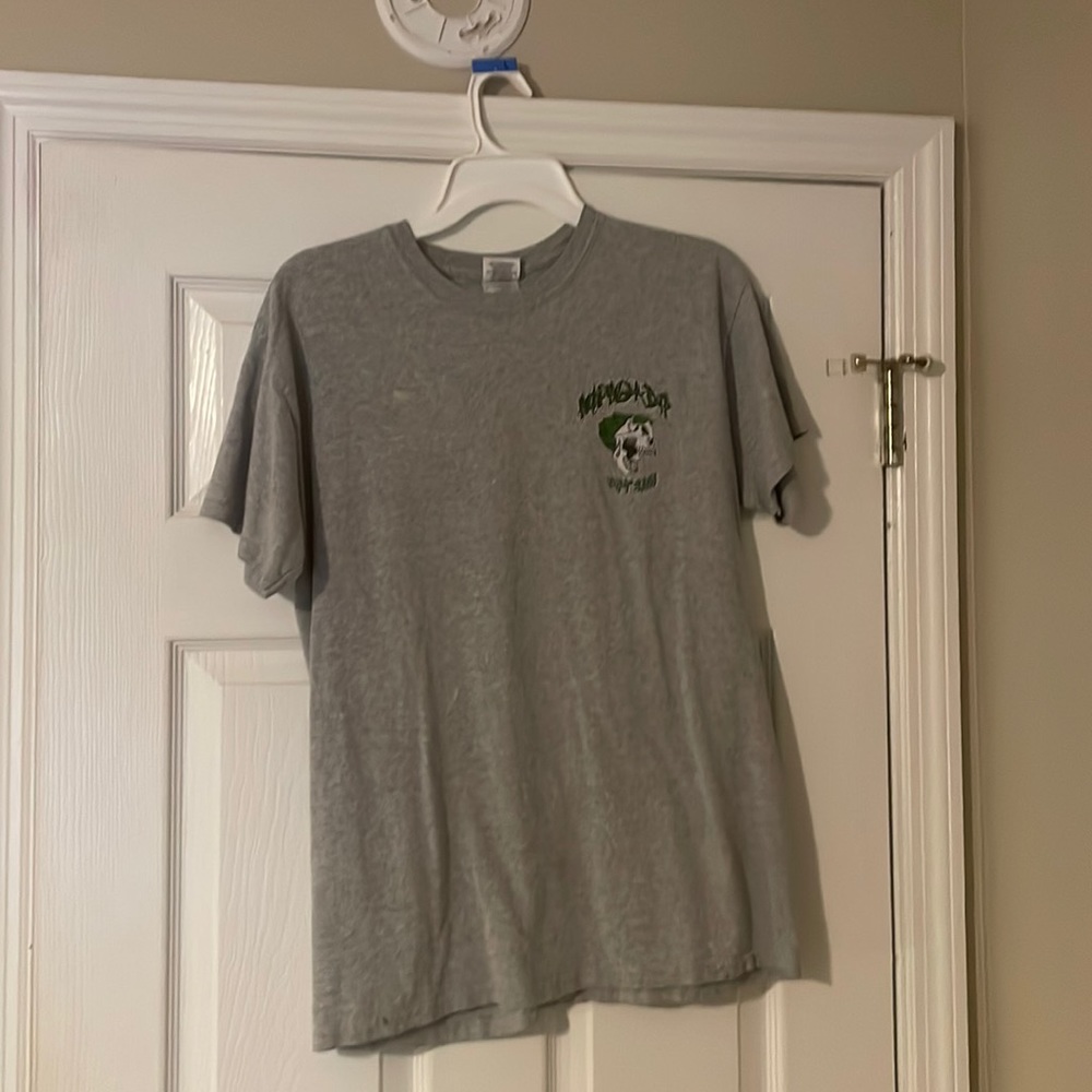 Hopheads grey skull graphic T-shirt medium